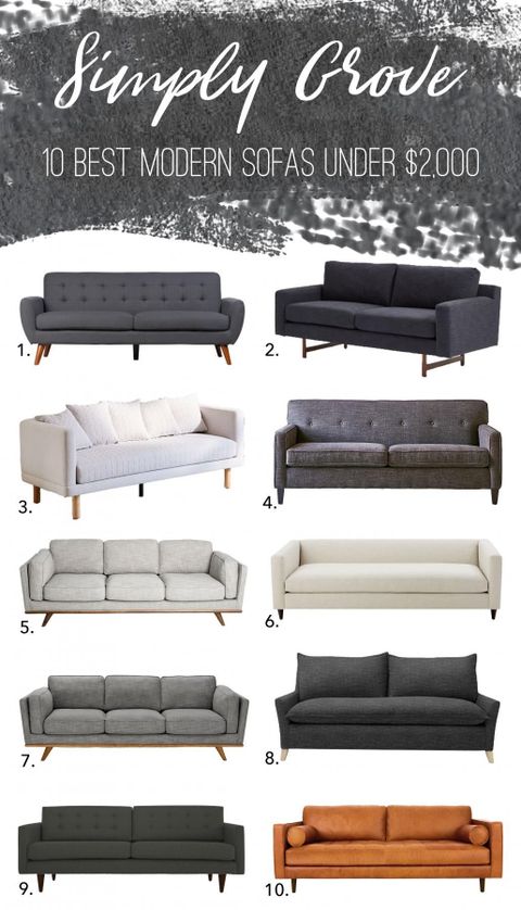 10 Best Modern Sofas Under $2,000 Via Simply Grove | Thiết Kế for Sofas And Sectionals Under $2,000
