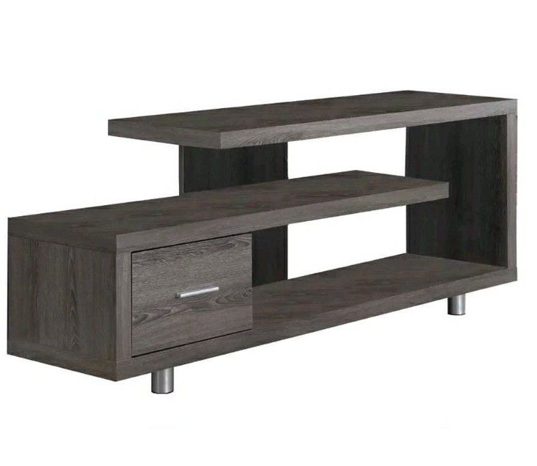 10 Best Techni Mobili 53&quot; Driftwood Tv Stands In Grey throughout How Techni Mobili Gray Driftwood TV Stand Combines Functionality with Aesthetic Design