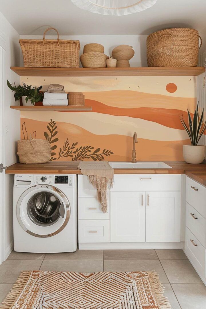 20+ Eye-Catching Laundry Room Mural Ideas You Need To See - H.m.g in New This Week: 3 Eye-Catching Laundry Rooms