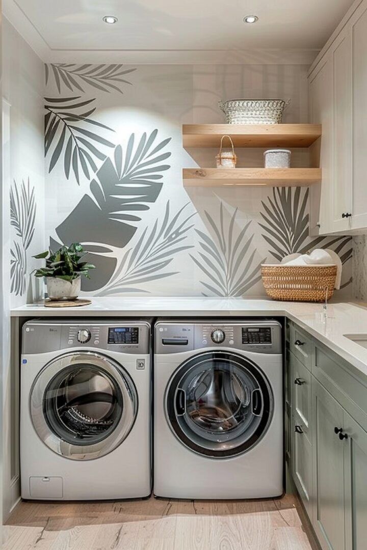 20+ Eye-Catching Laundry Room Mural Ideas You Need To See - H.m.g inside New This Week: 3 Eye-Catching Laundry Rooms