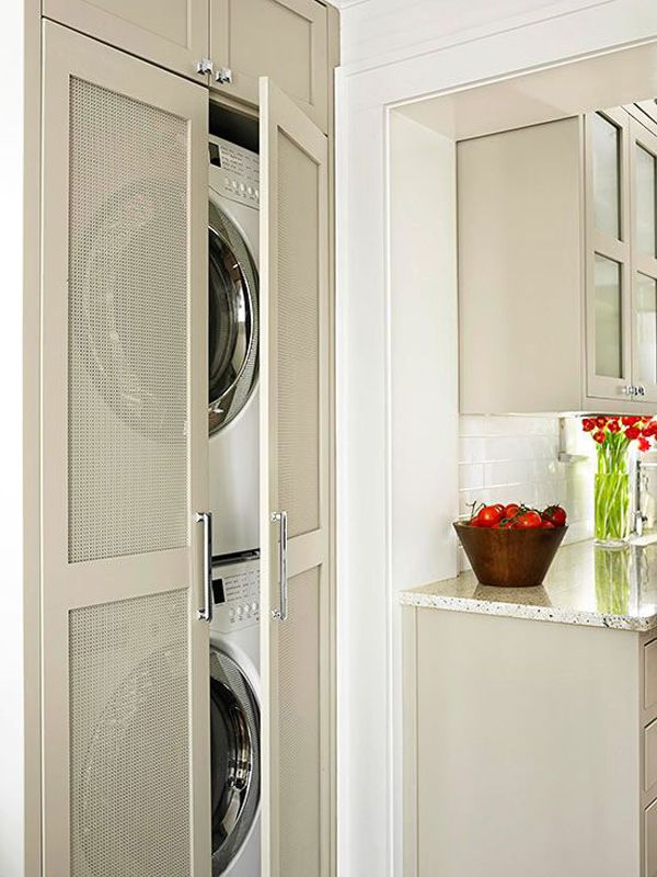 20 Stylish And Hidden Laundry Room Designs | Homemydesign pertaining to A Clever Storage Box Hides A Laundry Room Inside A Bath