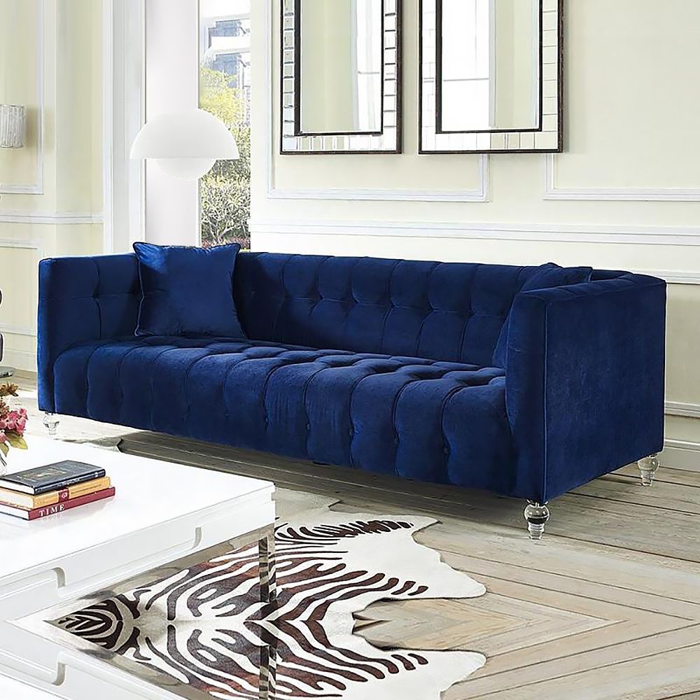Beyond Aesthetics Understanding the Craftsmanship of Elegant Blue Velvet Sofas