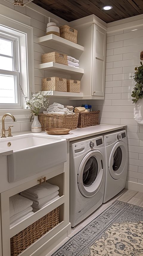 24 Super Chic Laundry Room Ideas You'll Love | Laundry Room Renovation ... in Creating a Welcoming Space for Household Chores