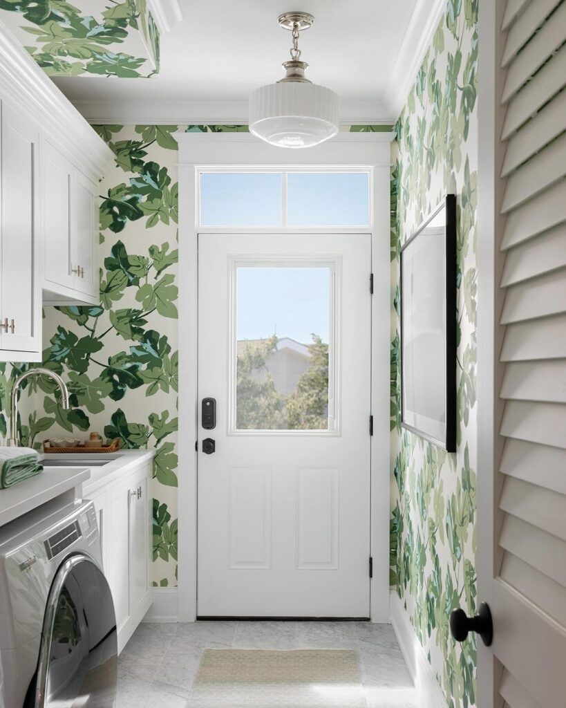 30 Beautiful Laundry Room Wallpaper Ideas You Will Love regarding Transforming Your Laundry Room with Bold Wallpaper