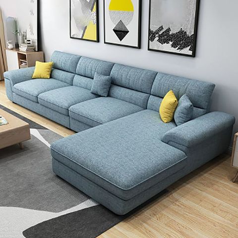 38.5"H Scandinavian Linen Flared Arm Sofa& Chaise Lounge For Living ... inside Choosing the Right Sofa Arms Practical Tips for Lasting Comfort and Style
