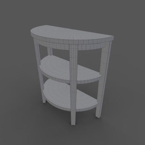 3D Console Table Convenience Concepts Newport 3-Shelf Model ... throughout Newport 3 Shelf Console