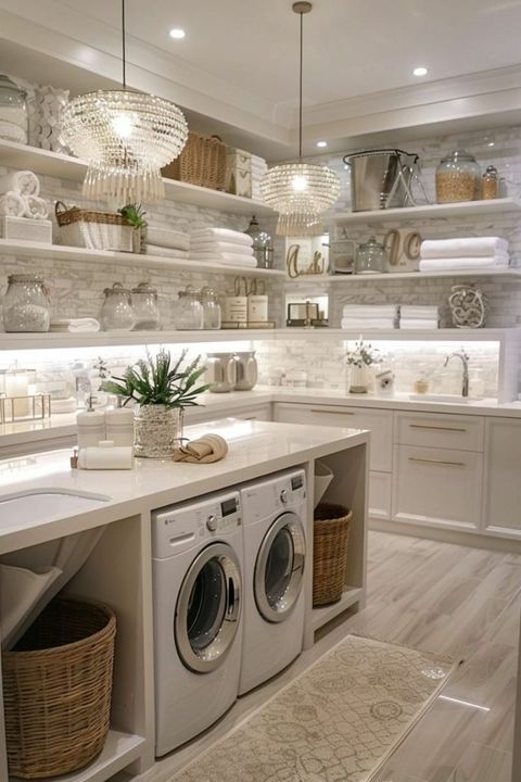 40+ Stylish And Functional Laundry Room Design Ideas - Hubpages in Beyond Beige Discover 8 Ways to Inject Color into Your Laundry Space