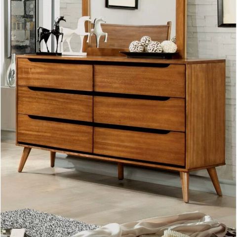 41 Mid Century Modern Dressers To Add Storage And Style To Your Bedroom pertaining to Mid-Century Modern Dresser, 6-Drawer, Drifted Gray