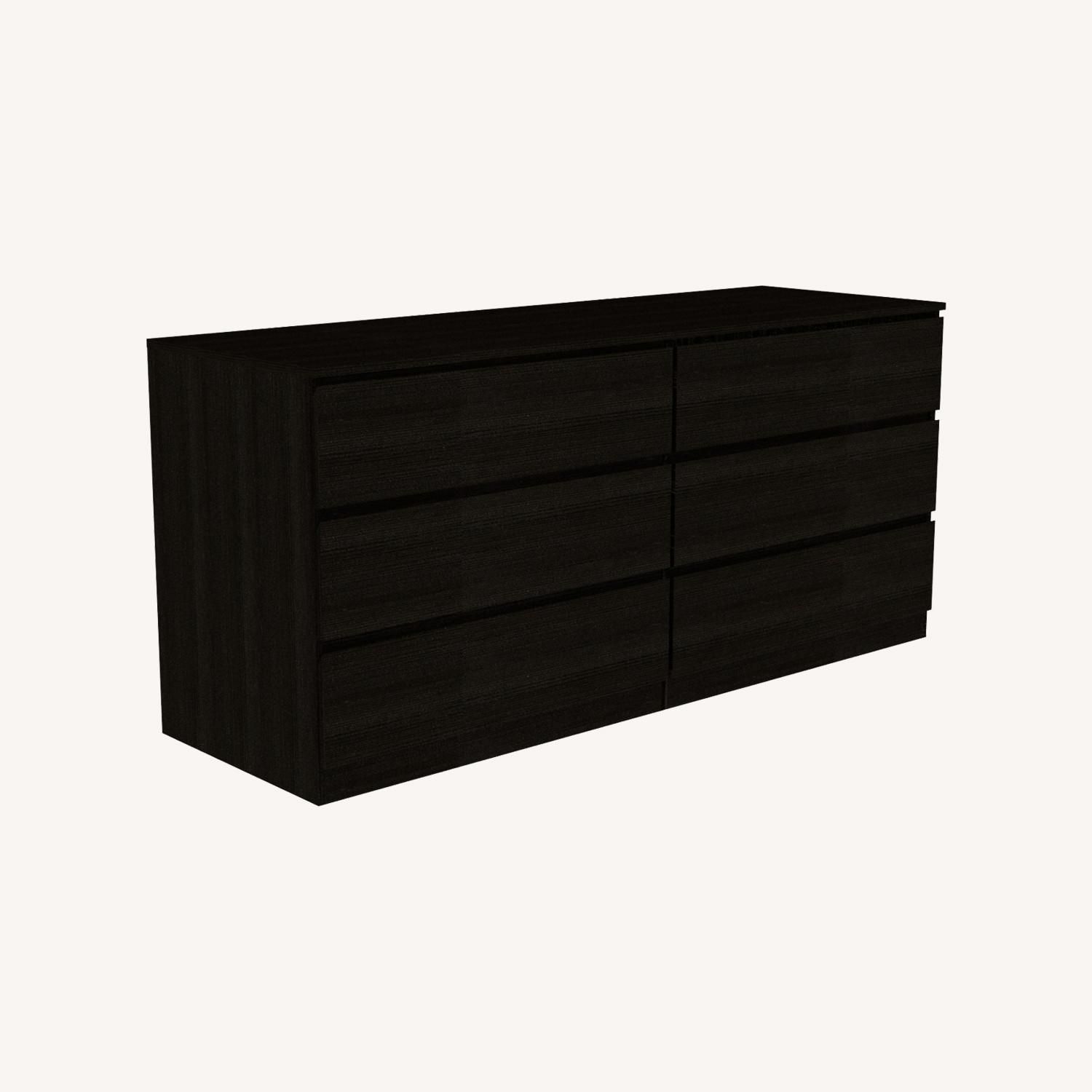 6 Drawer Double Dresser Tronx Bedroom Black - Aptdeco throughout Luxor 6 Drawer Double Dresser, Black