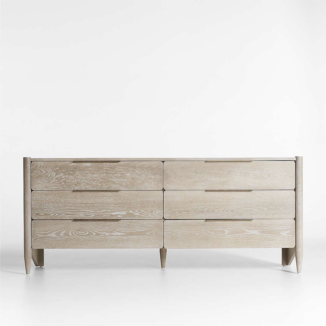 6 Drawer Dressers | Crate &amp; Barrel within Furniture Of America Zillett Transitional Wood 6-Drawer Dresser In Gray Oak