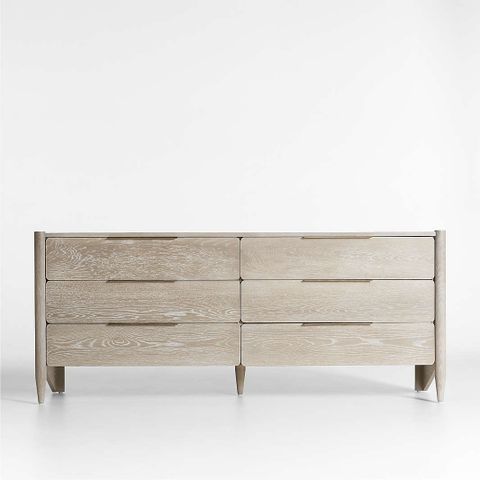 6 Drawer Dressers | Crate & Barrel within Furniture Of America Zillett Transitional Wood 6-Drawer Dresser In Gray Oak