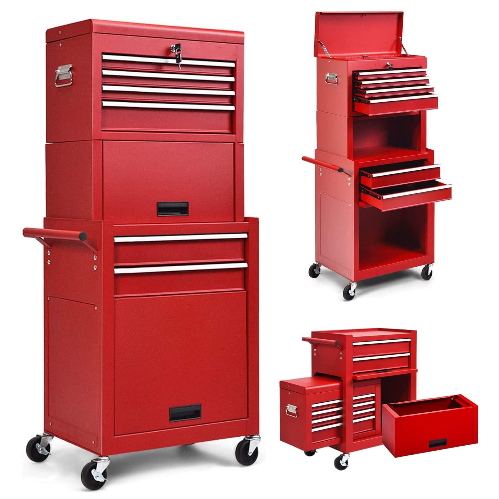 6-Drawers Rolling Tool Chest Cabinet High Capacity Tool Storage Cabinet ... with regard to From Bedroom to Office The Many Roles of a 6 Drawer Cabinet
