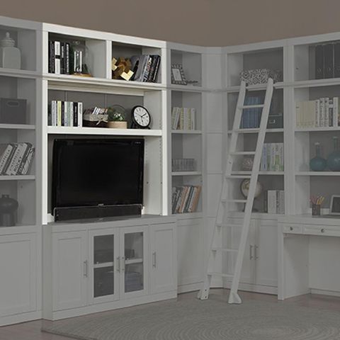 6 Piece Large Entertainment Wall Catalina Cottage White Finish By ... pertaining to Parker House Catalina 6 Piece Large Entertainment Wall