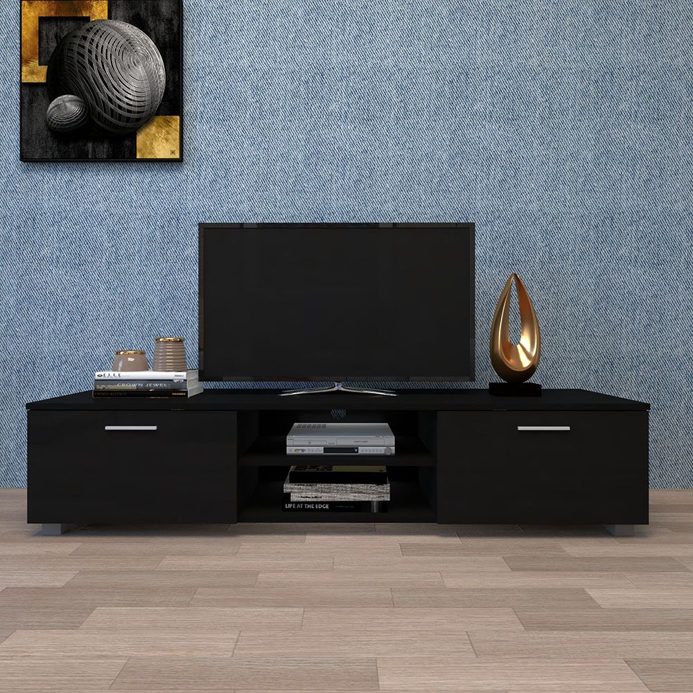63&quot; Tv Stand Suitable For Placing Tvs Up To 70&quot; Black inside Choosing the Right TV Stand The Bradley 63&quot; Black Model Explained