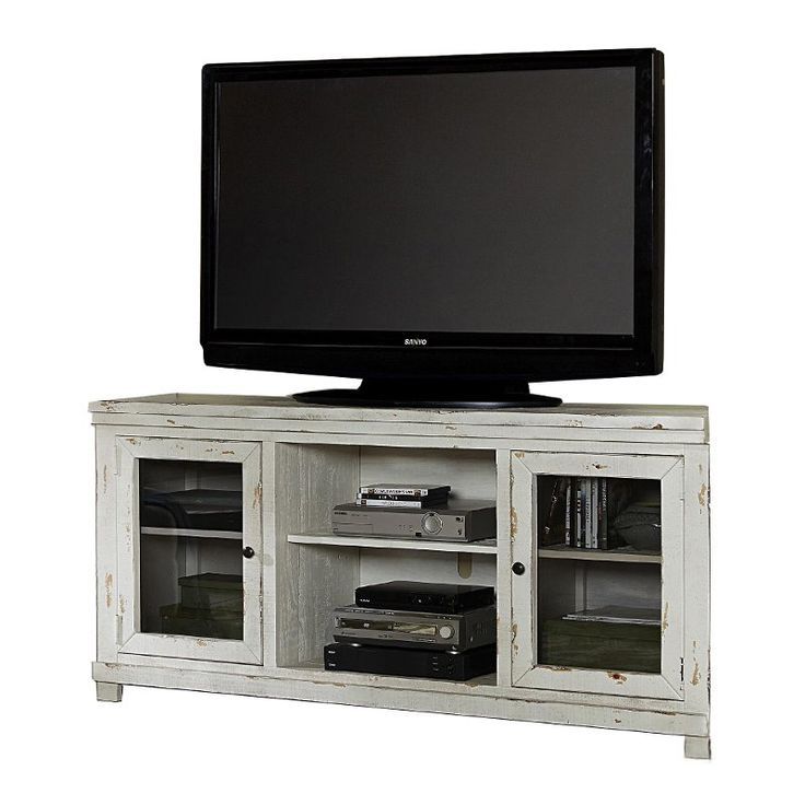 68 Inch Distressed White Tv Stand - Willow | White Tv Stands, Console ... inside Payne 60&quot; Tv Stand Media Console Distressed White