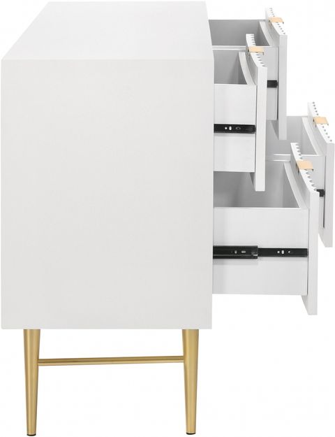 801White-D Modernist Dresser - Luchy Amor Furniture throughout The Art of Choosing the Right Gloss Finish Dresser for Your Home Décor