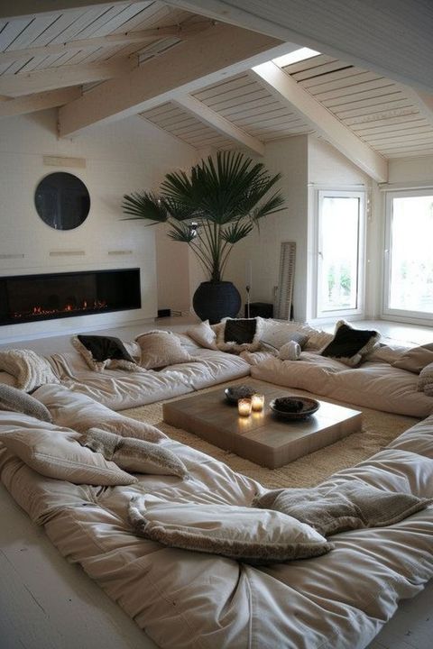 9 Brilliant Living Room Ideas Without A Sofa | Sunken Living Room ... intended for Breaking The Rules: Living Rooms Without A Sofa