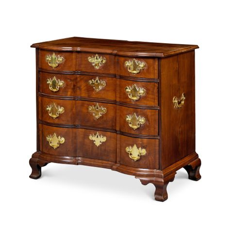 A Chippendale Mahogany Block-Front Chest Of Drawers, Boston ... intended for Nvin0388 Mahogany Ball And Claw Blockfront Chest Of Drawers