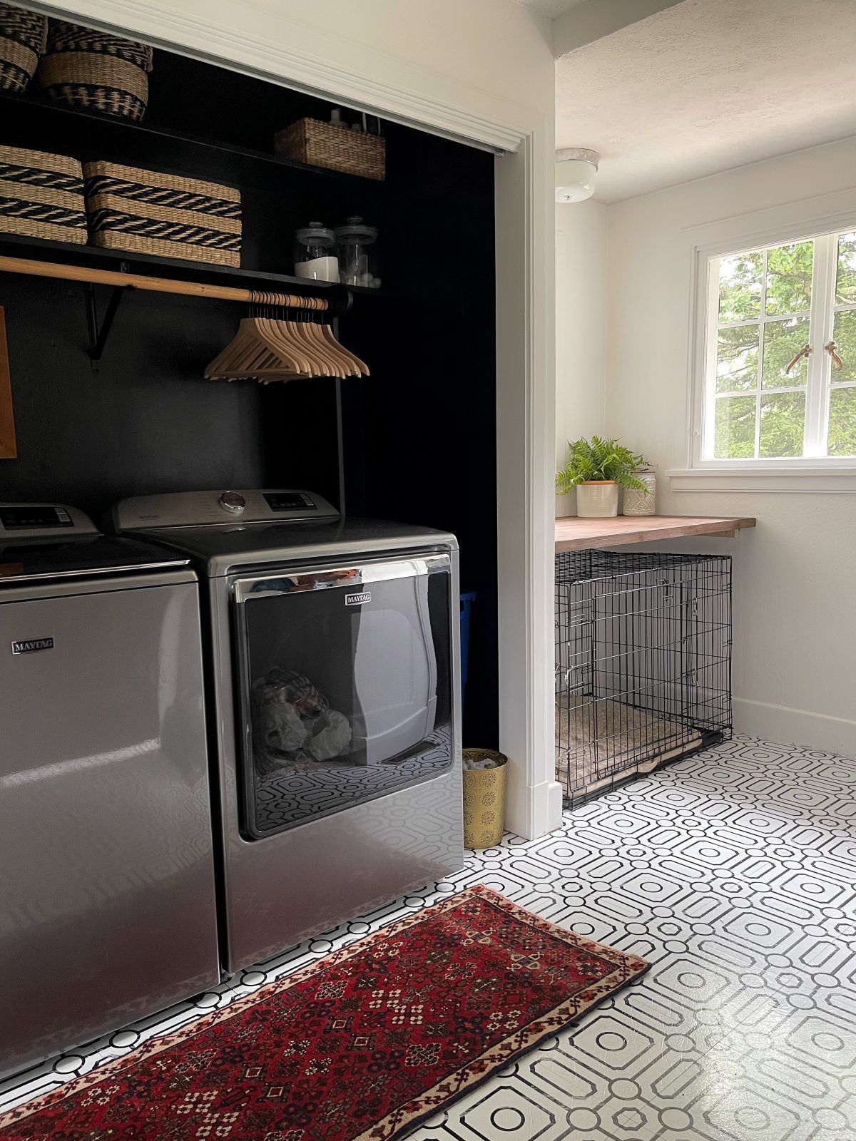 A Classic Black And White Laundry Room Makeover for The Enduring Appeal and Practicality of Monochrome Laundry Design
