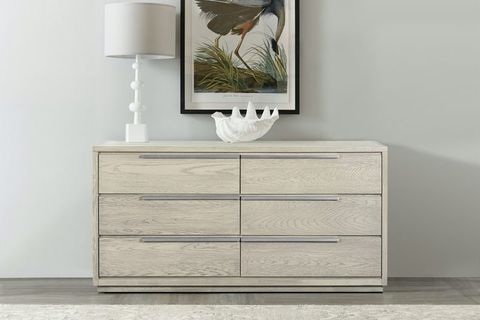 Abbey 6 Drawer Dresser, Gray Oak Wood - Transitional - Dressers - By ... with Understanding the Appeal of Transitional Furniture Design