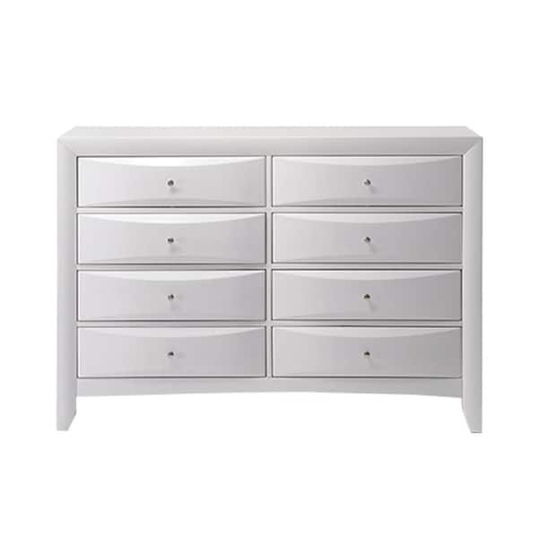 Acme Furniture Ireland 8-Drawer White Dresser (41H X 17W X 59D) 21706 ... for Ireland Dresser, White