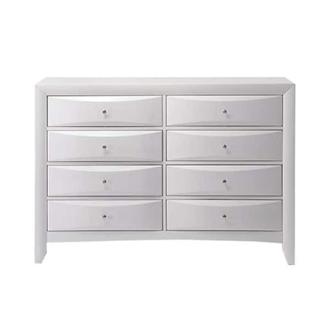 Acme Furniture Ireland 8-Drawer White Dresser (41H X 17W X 59D) 21706 ... for Ireland Dresser, White