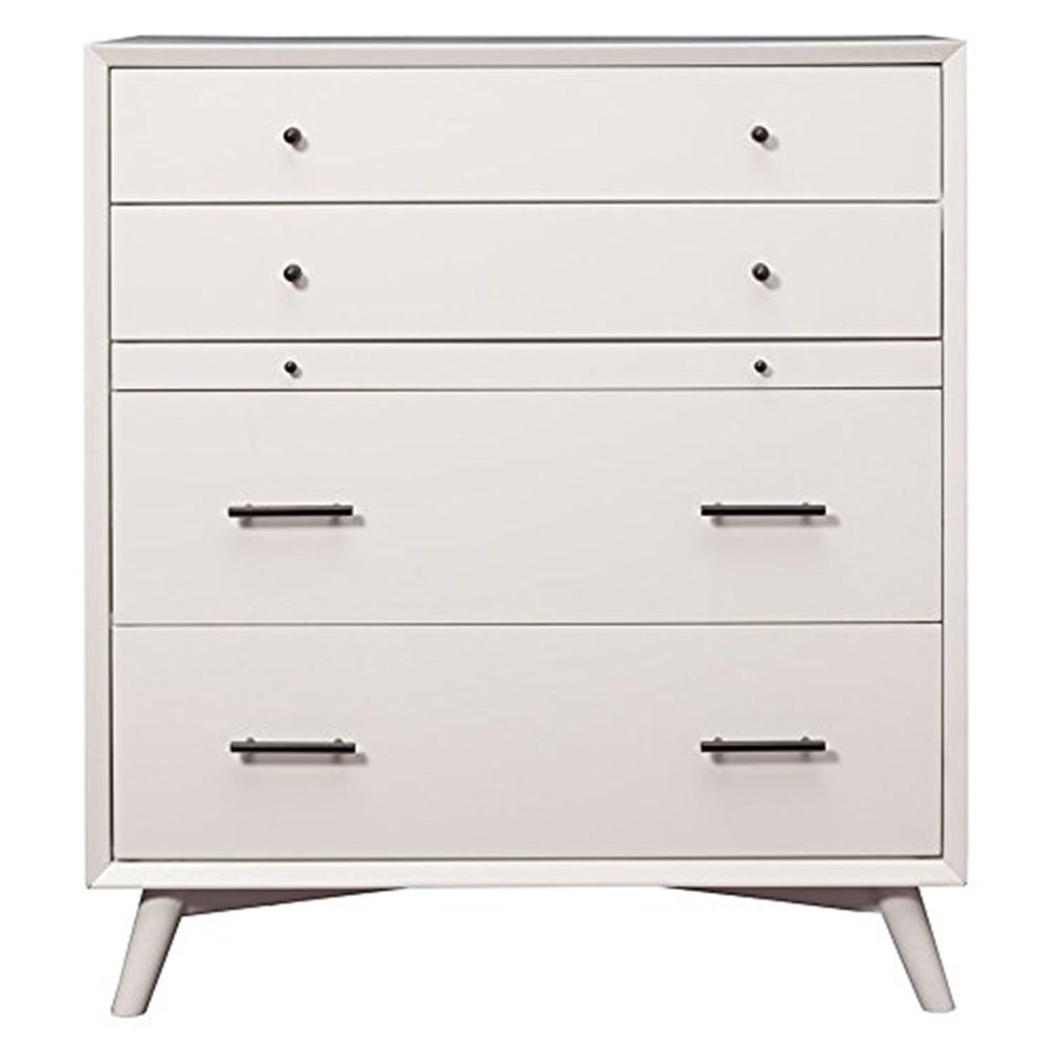 Alpine Furniture Flynn Mid Century Modern 4 Drawer Multifunction Chest ... intended for Origins By Alpine Trinidad 5 Drawer Multifunction Chest In Toffee (Brown)