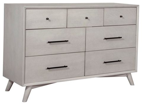 Alpine Furniture Flynn Mid Century Modern Wood 7 Drawer Dresser In Gray ... within Alpine Furniture Flynn Mid Century Modern Wood 7 Drawer Dresser In Gray