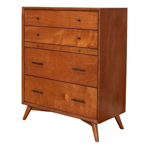 Alpine Furniture Flynn Mid Century Multi-Function Chest In Acorn (Brown ... inside Origins By Alpine Trinidad 5 Drawer Multifunction Chest In Toffee (Brown)