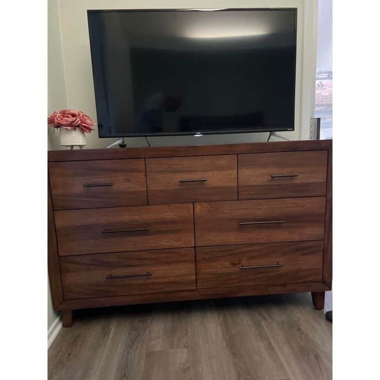 Alpine Furniture Origins Trinidad 7-Drawer Dresser - On Sale - Bed Bath &amp; Beyond - 13914889 in Origins By Alpine Trinidad Wood 7 Drawer Dresser In Toffee (Brown)