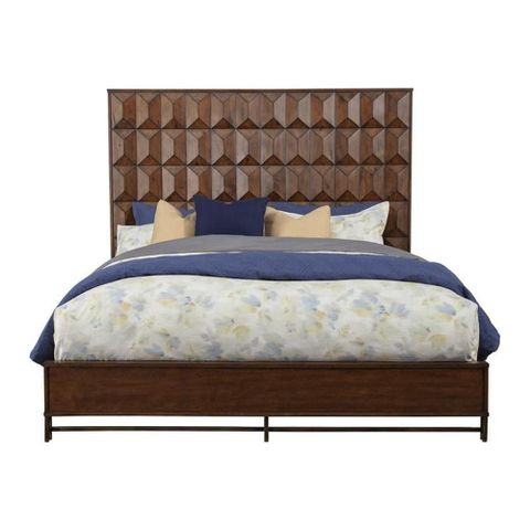 Alpine Origins Trig King Size Bed With Solid Wooden Headboard & Bronze ... with regard to How vintage storage pieces define home aesthetics