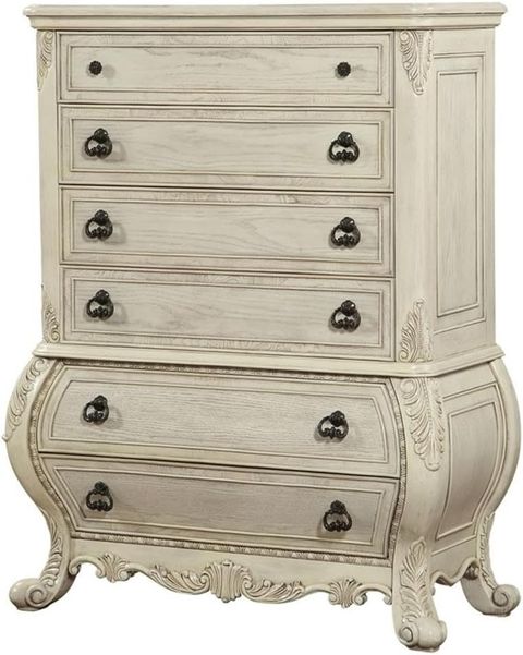 Amazon.com: Acme Ragenardus 11 Drawers Dresser In Antique White : Home ... with regard to Acme Ragenardus Dresser, Antique White
