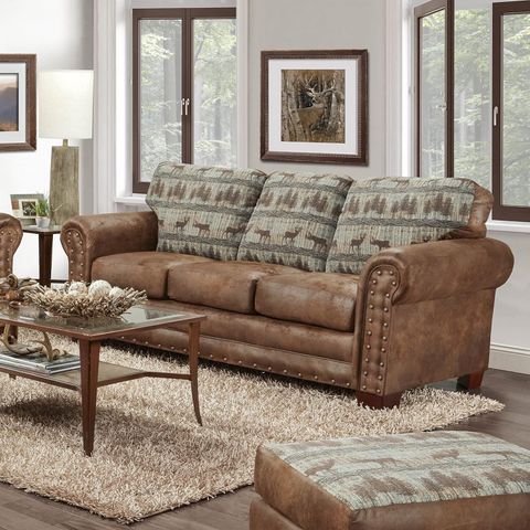 Amazon.com: American Furniture Classics Model 8503-90 Deer Teal Lodge ... pertaining to How to Style Your Space with the Iconic Angler's Cove Sofa