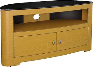 Amazon.com: Avf Affinity Plus - Blenheim Plus 1100 Curved Tv Stand (Oak ... inside Bringing Warmth Home The Cadence 71&quot; Curved TV Stand in Natural Oak