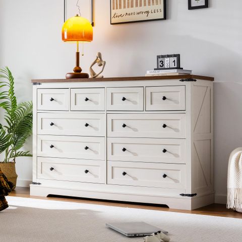 Amazon.com: Enhomee 8 Drawers Dresser With Power Outlets And Led Lights ... intended for 8 Drawer Dresser Styles That Will Transform Your Bedroom