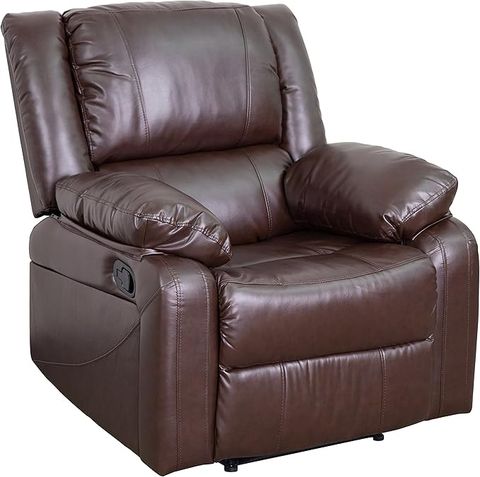Amazon.com: Flash Furniture Harmony Series Black Leathersoft Recliner ... throughout Flash Furniture Harmony Leathersoft Upholstered Reclining Sofa In Black