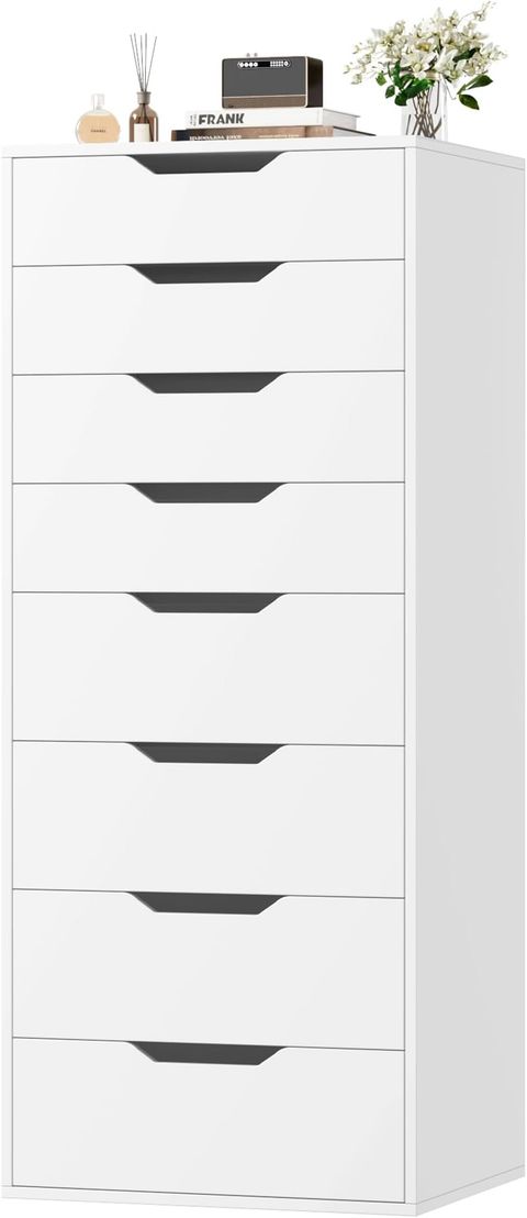 Amazon.com: Fm Furniture Dillon Narrow 5 Drawer Dresser, Tall Chest Of Drawers,White : Home ... inside Understanding the Elegant Functionality of the Dillon Tall Chest of Drawers