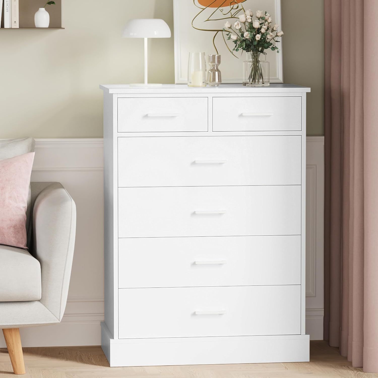 Finding Functionality and Style in White High Chest Dressers with Groove Handles