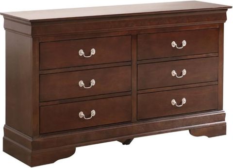 Amazon.com: Glory Furniture Louis Phillipe 6 Drawer Dresser In ... pertaining to Glory Furniture Louis Phillipe 6 Drawer Dresser In Cappuccino
