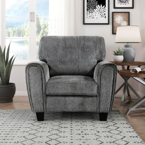 Amazon.com: Lexicon Severine Chenille Living Room Chair, Dark Gray ... within Understanding the Design Philosophy Behind the Lexicon Driggs Lounger