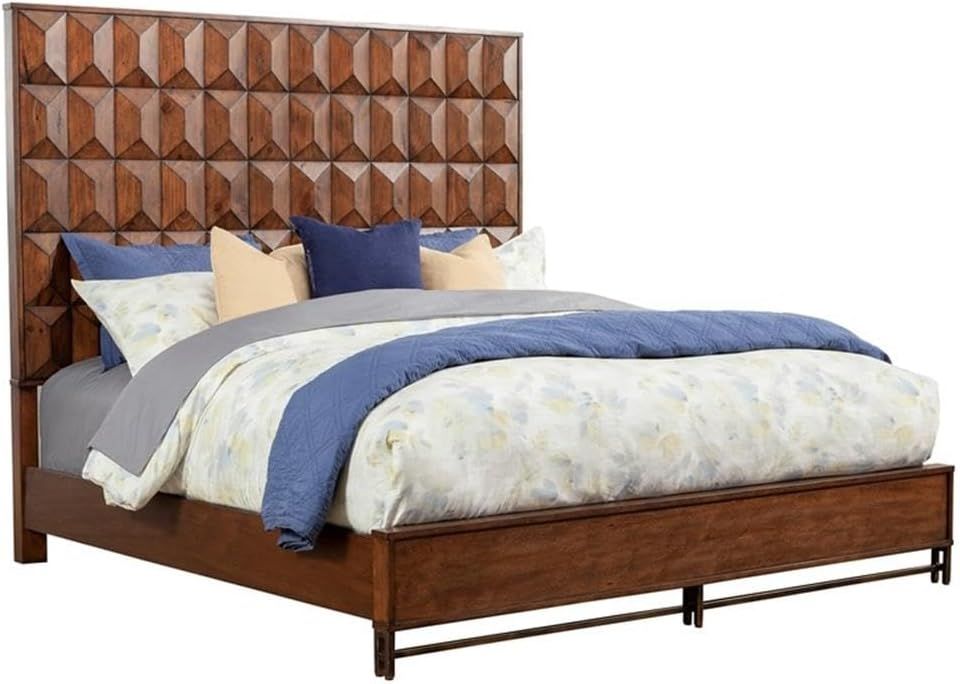 Amazon.com: Origins By Alpine Trig Standard King Wood Panel Bed In ... within How vintage storage pieces define home aesthetics