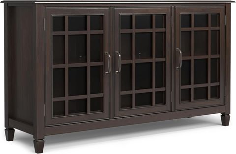 Amazon.com: Simplihome Connaught Solid Wood 60 Inch Wide Traditional ... with regard to Exploring the aesthetic and functional benefits of dark chestnut brown finishes