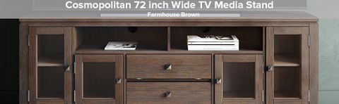 Amazon.com: Simplihome Cosmopolitan Solid Wood 72 Inch Wide ... for Cosmopolitan Solid Wood 72 Inch Wide Tv Media Stand For Tvs Up To 80 Inches, Black