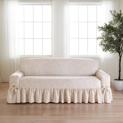 Amazon.com: Surefit Essential Twill Ruffled Sofa Slipcovers, Sofa Cover ... in The Science Behind Sofa Comfort and Support Systems