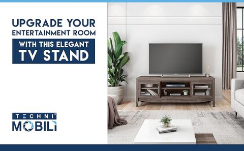 Amazon.com: Techni Mobili Tv Stand For 55+ Inch Tv - Driftwood ... for Techni Mobili Gray Driftwood Tv Stand