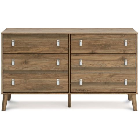 Aprilyn Honey Six Drawer Dresser By Signature Design By Ashley ... with Cortina 6-Drawer Chest - Honey Walnut