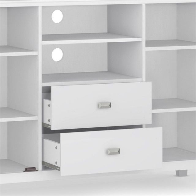Artisan Solid Wood 53&quot; Wd Contemporary Tv Media Stand In White For Tvs ... regarding Artisan Solid Wood 53&quot; Wd Contemporary Tv Media Stand In White For Tvs Upto 60&quot;