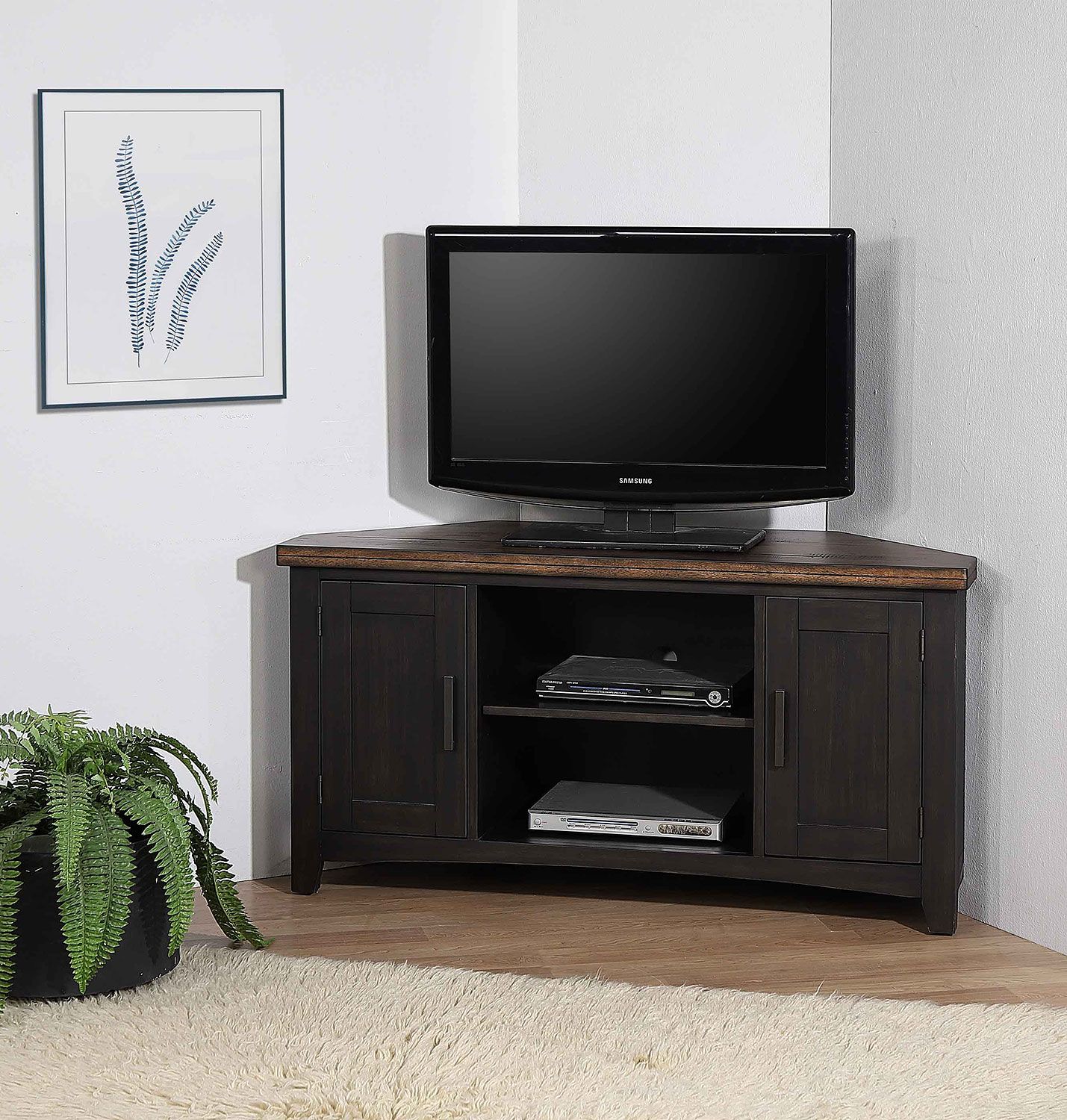 Ashford Corner Tv Console By Eci Furniture | Furniturepick for [%Ashford Console Table Tv Stand With Spacious Shelves, 100% Solid Usa Cherry Top|Discover the Enduring Beauty of Solid USA Cherry Tops for Your Console Table%]