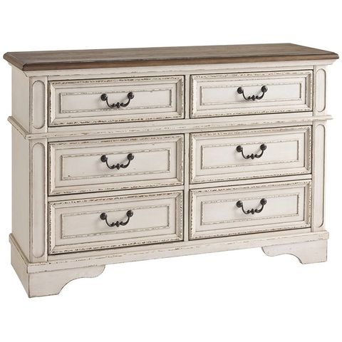 Ashley Furniture Realyn Engineered Wood 6 Drawer Double Dresser In ... pertaining to Ashley Furniture Realyn Engineered Wood 6 Drawer Double Dresser In Mahogany