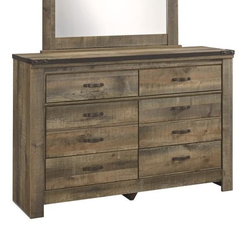 Ashley Furniture Trinell 6 Drawer Wood Double Dresser In Brown | Homesquare regarding Assembling and Caring for Your Ashley Furniture Realyn Dresser
